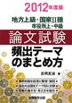 地方上級・国家２種・市役所上・中級　論文試験　頻出テーマのまとめ方